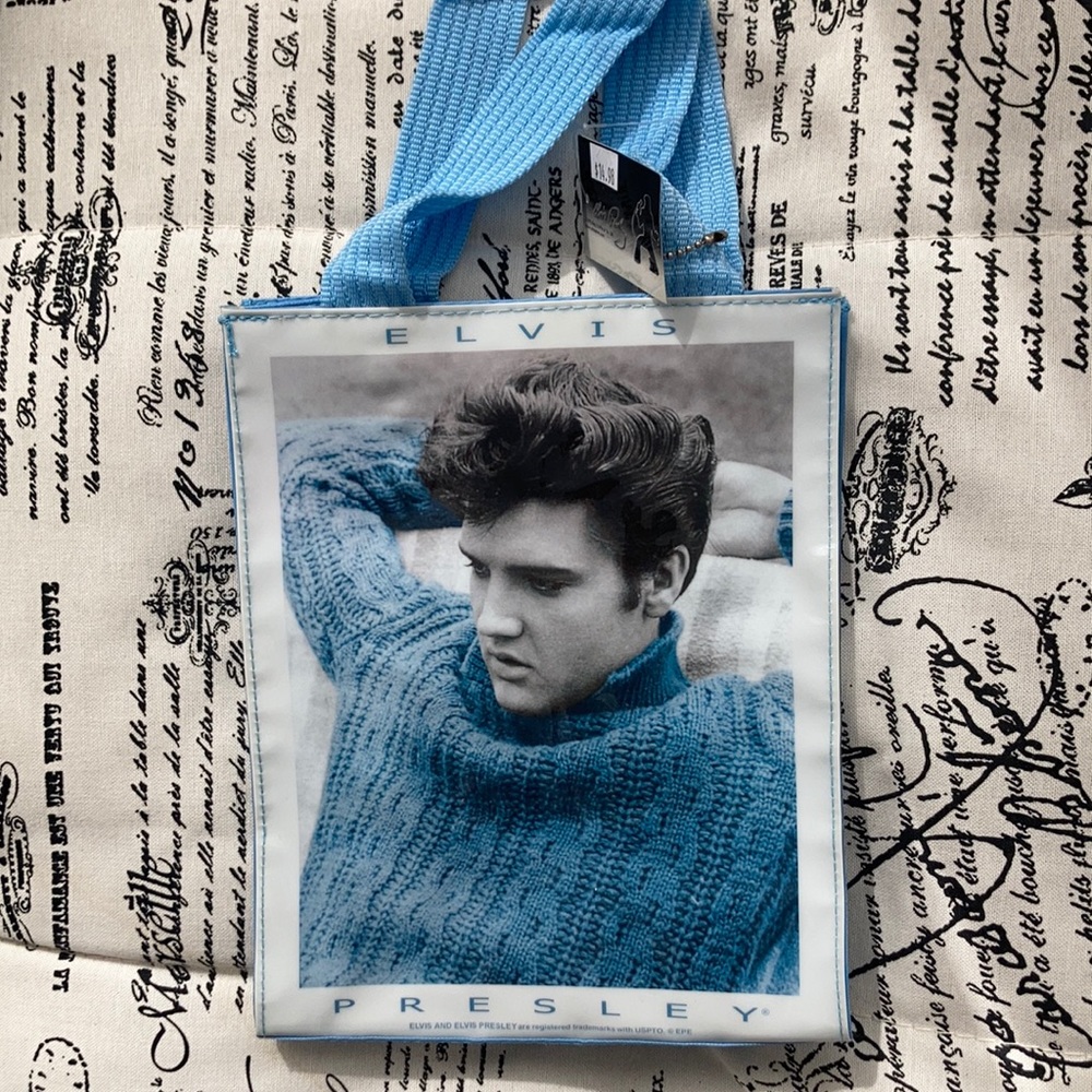 Elvis blue lunch bag